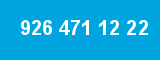 926 471 12 22 926 471 12 22
